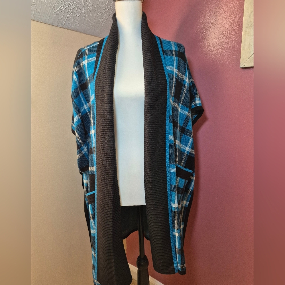 New York & Company Plaid‎ Sweater - Size S/M